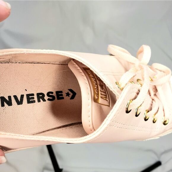 Converse | Leather Pale Pink Sneakers - Picture 3 of 4